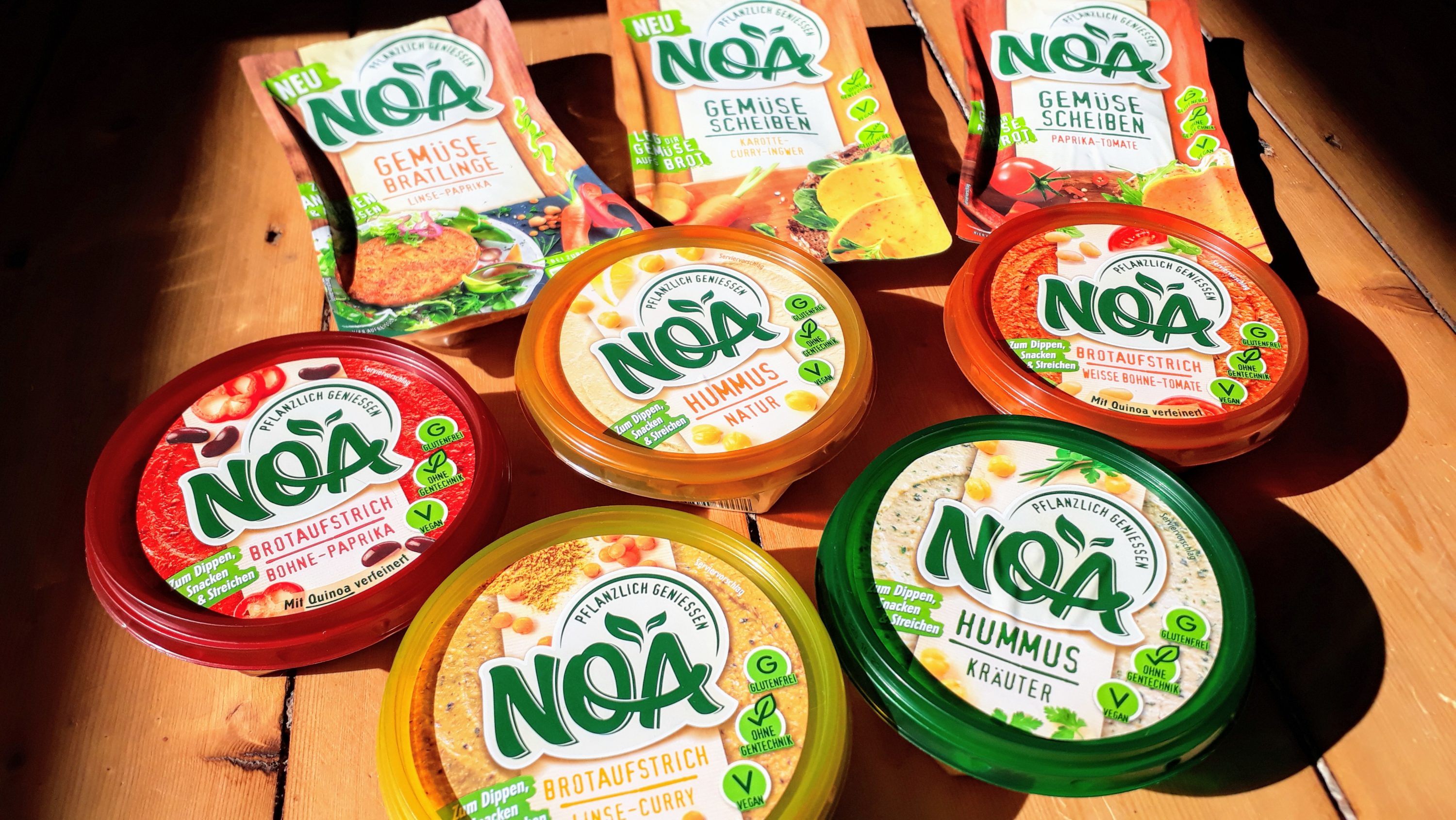 NOA Gemüsescheiben, Gemüsebratlinge und Aufstriche