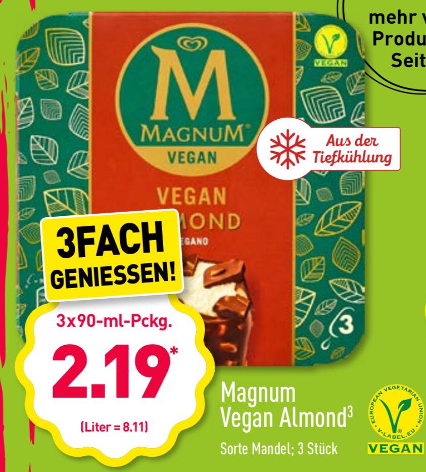 Magnum Eis Mandel (vegan) bei Aldi