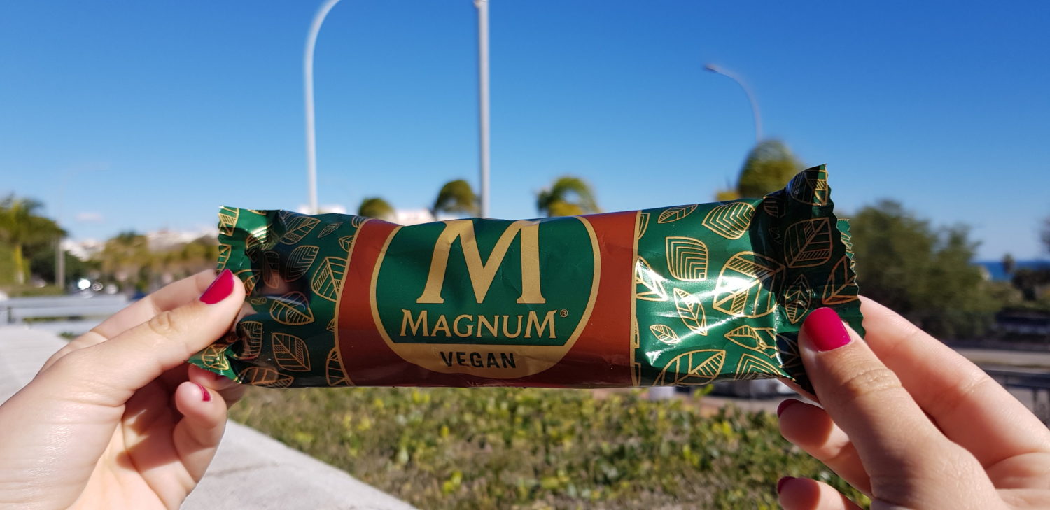 Veganes MAGNUM Eis (Mandel)