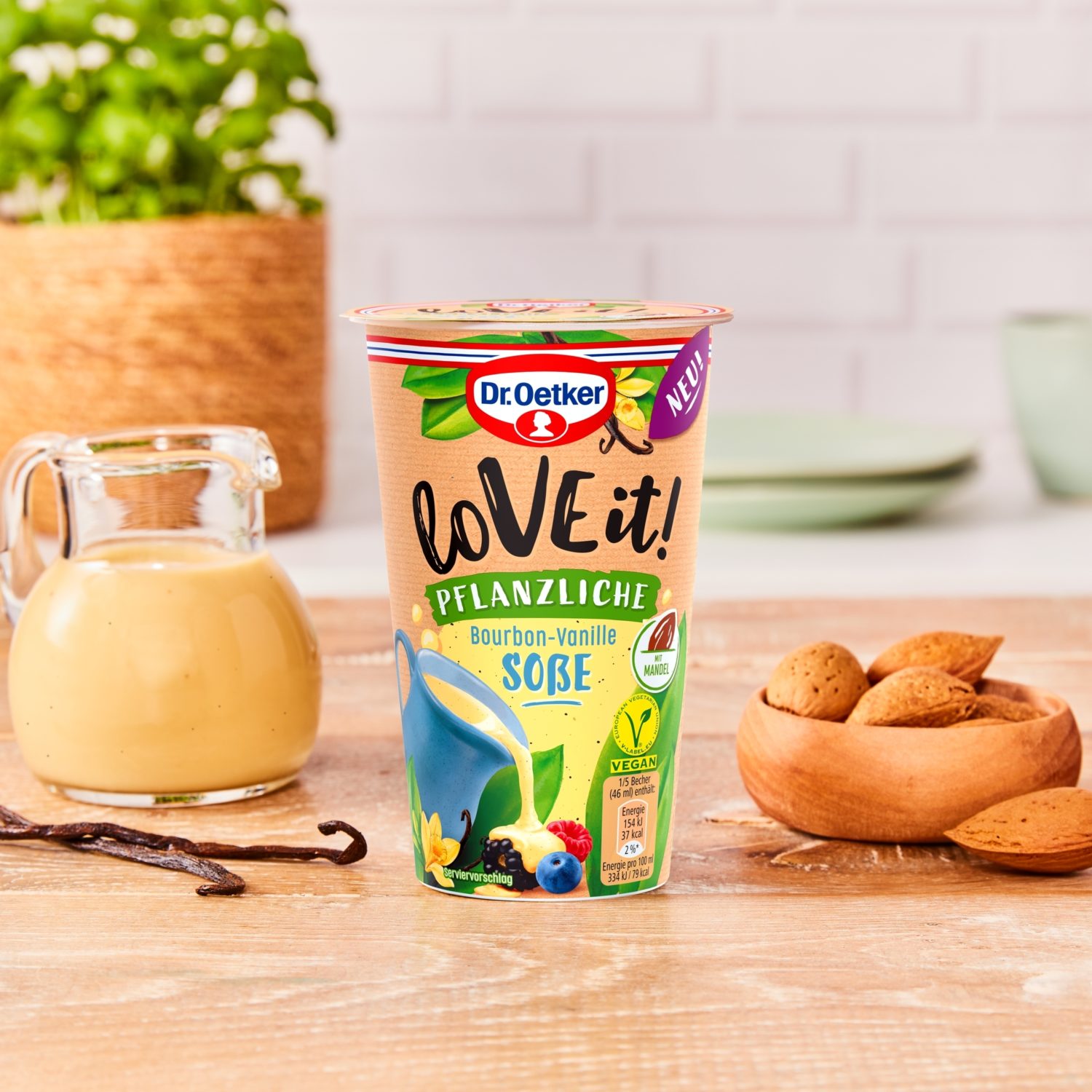 Vegane Bourbon-Vanille Soße von Dr. Oetker