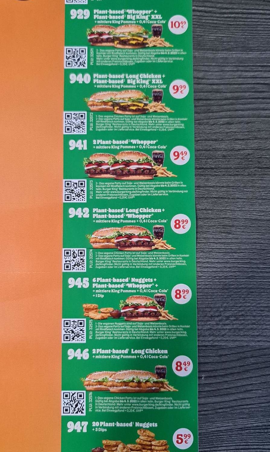 Vegane Burger Coupons